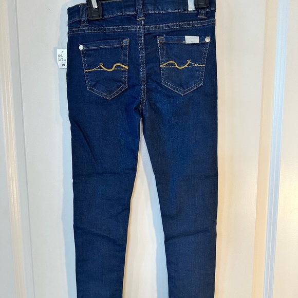 NEW 7 For All Mankind Dark Wash Stretch Skinny Jeans, size 6X - Picture 2 of 9